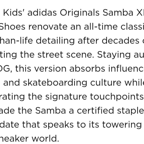 ADIDAS Samba XLG J Blue Gum Sneakers Sz 7Y NIB - Picture 7 of 15